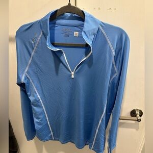 Ralph Lauren golf baby blue 1/4 zip. Size large